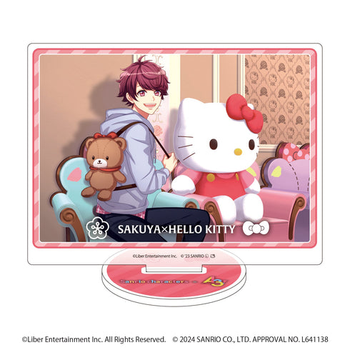 『A3!×Sanrio characters』アクリルスタンド 05/佐久間咲也×ハローキティ(公式イラスト)